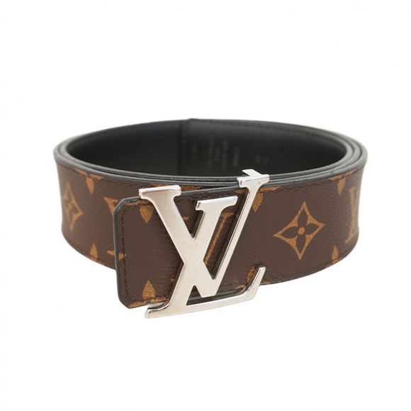 Louis Vuitton Belt Monogram Santur with LV Initials 40mm M9821U Black/Brown Pre- - Picture 1 of 7